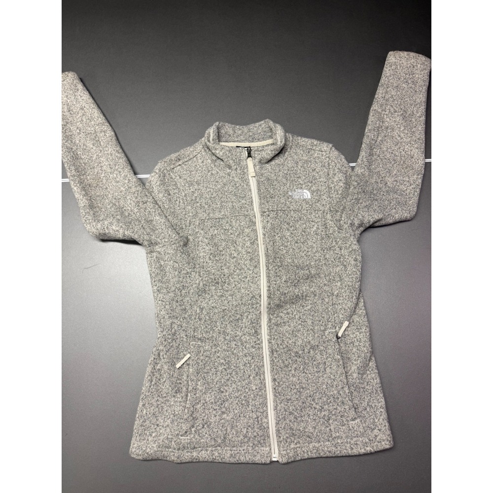 The North Face Womens Crescent Full Zip Fleece Jacket Grey Heather Medium